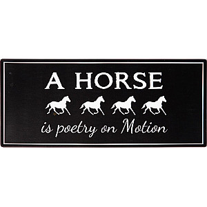 Plåtskylt A horse is poetry