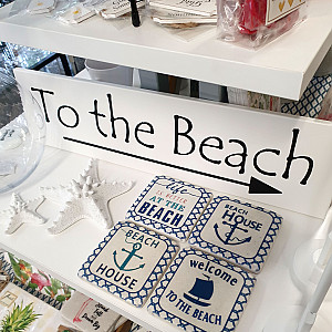 Skylt To the Beach