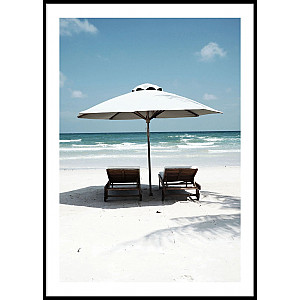 Poster Tropical Sunbeds