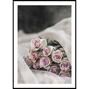 Poster Pink Roses Bouquet