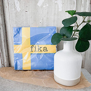 Servietten Fika - Die schwedische Flagge