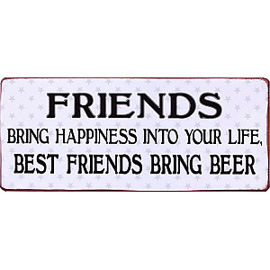 Plåtskylt Best friends bring beer