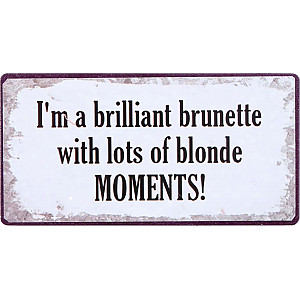 Magnet/Kylskåpsmagnet I'm a brilliant brunette with lots of blonde moments
