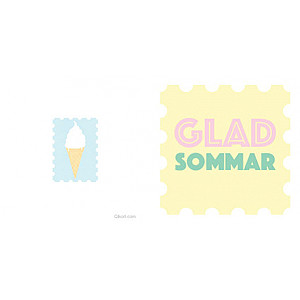 Litet kort Glad Sommar & Glass