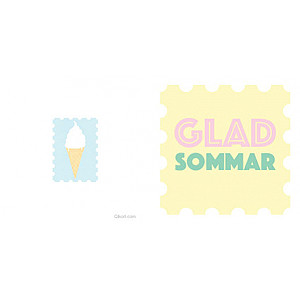 Kleine Karte Glad Sommar & Eiscreme