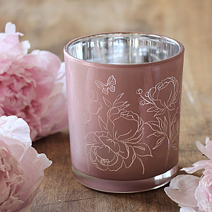 Majas Lykta Peonies & Butterflies Mellan - Rosa