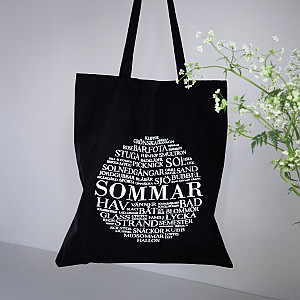 Stofftasche Sommar - Schwarz / Weiß