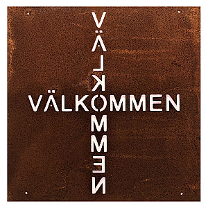 Schild Välkommen Rost