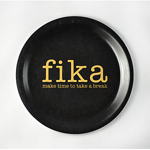 Untersetzer Fika - Schwarz / Gold