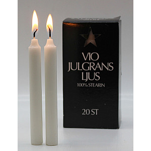 Julgransljus 20 pack - Vit