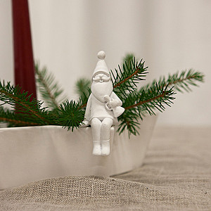 Santa Nisse mit Trompete - Weiß