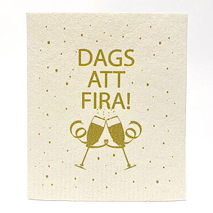 Disktrasa Dags att fira - Vit/Guld