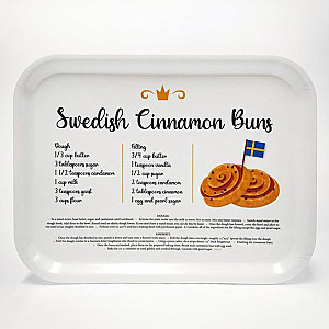 Tablett Swedish Cinnamon Buns - Weiß / Schwarz