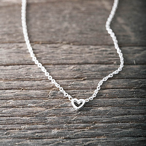 Halsband Hjärta Mini - Silver