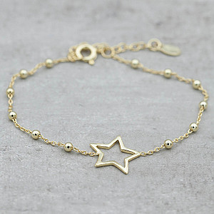 Armband Stjärna Kontur - Guld