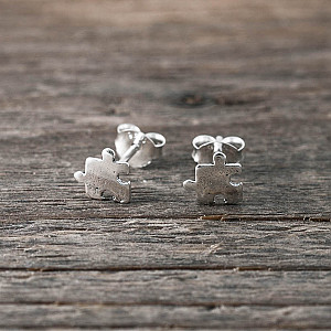 Ohrringe Mini Puzzle - Silber