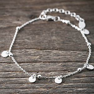 Armband Boho Coins - Silver