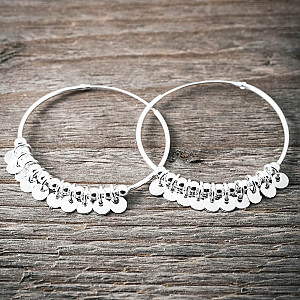 Hoops Boho Coins - Silver