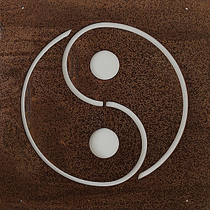 Schild Yin Yang Rost