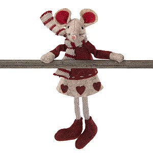 Mouse Magnet Burgundy / Mole - With Skirt