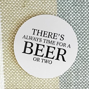 Coaster Beer - White / Black