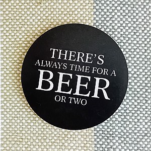 Coasters Beer - Black / White
