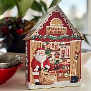 Tin Jar Music Box Santa’s Workshop