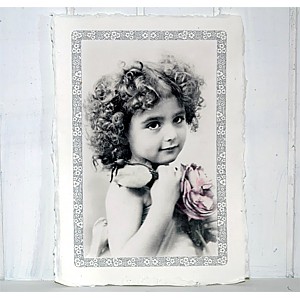 Bild Flicka med blomma