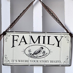Plåtskylt Family