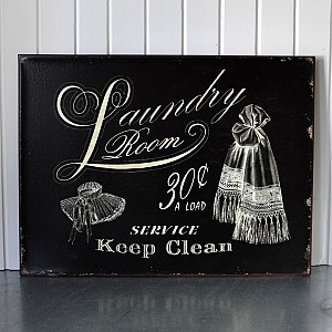 Plåtskylt Laundry