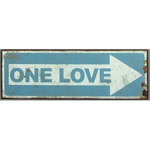 Plåtskylt One Love