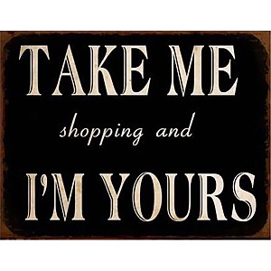 Plåstskylt Shopping