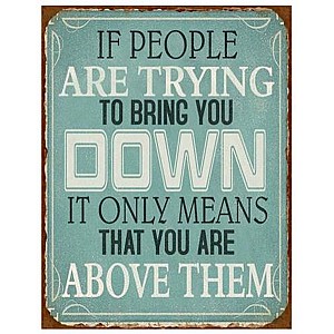 Plåtskylt Above them