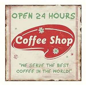 Plåtskylt Coffee Shop