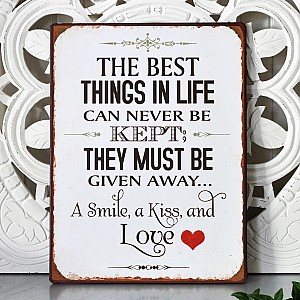 Plåtskylt The best things