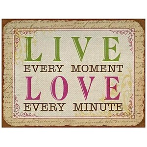 Plåtskylt Live Love