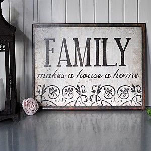 Plåtskylt Family
