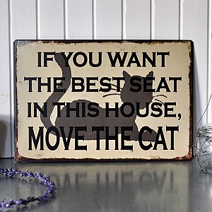 Plåtskylt Best seat