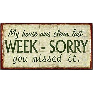 Magnet My house was clean