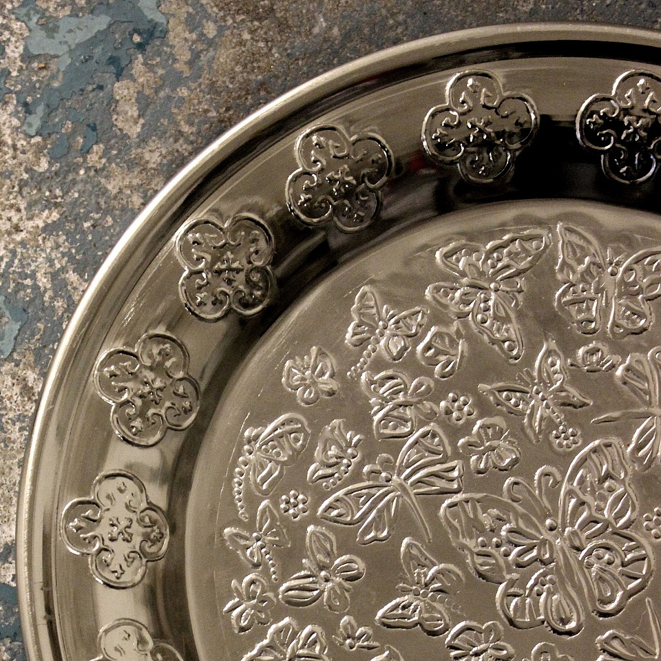 Tray Butterfly Small - Silber