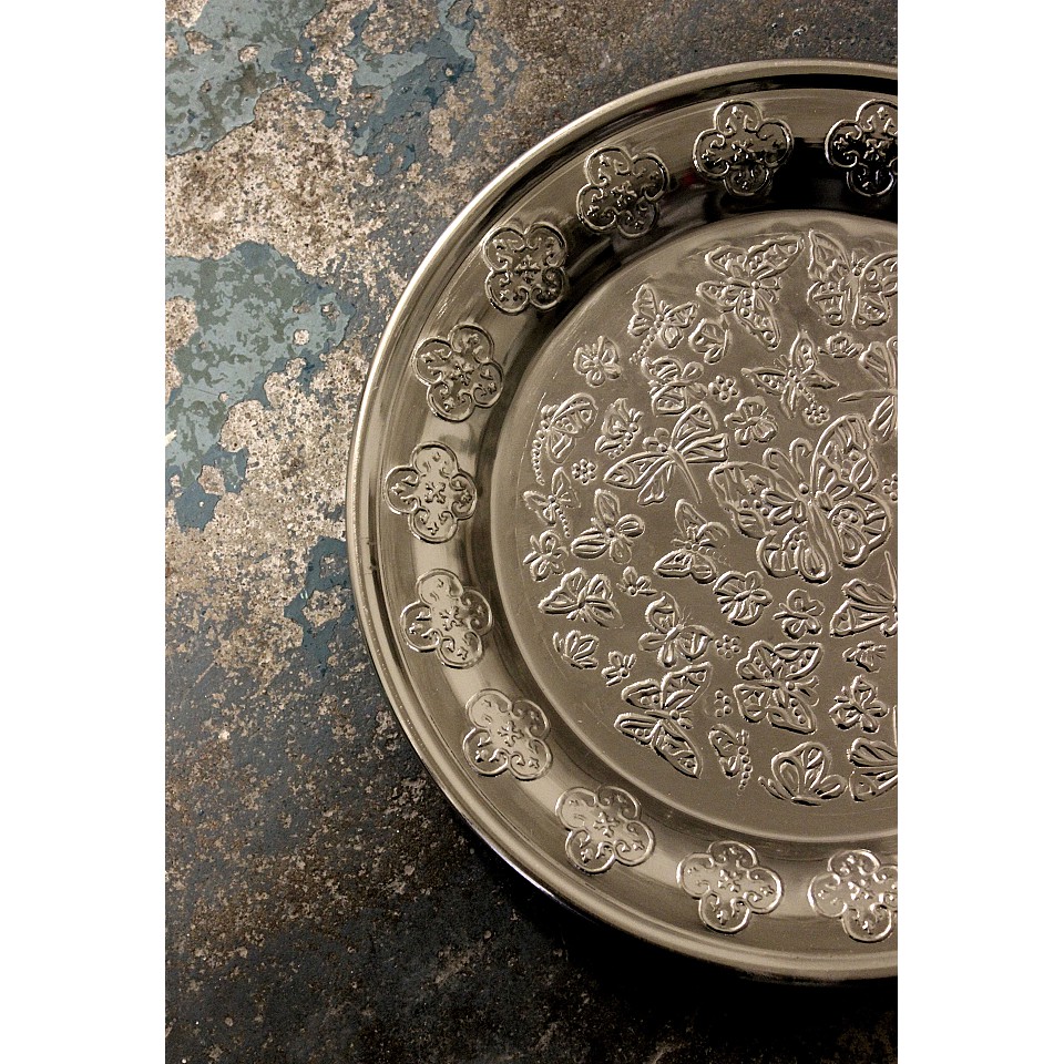 Tray Butterfly Small - Silber