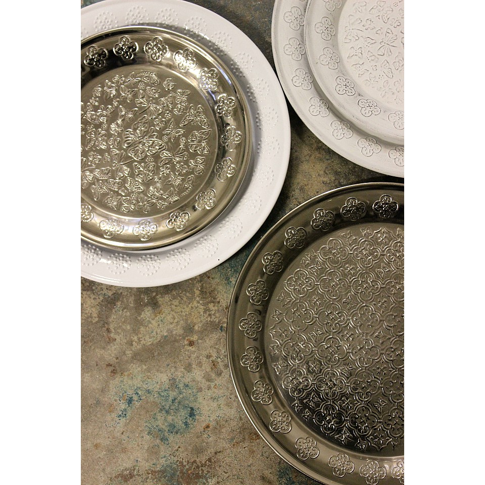 Tray Butterfly Small - Silber