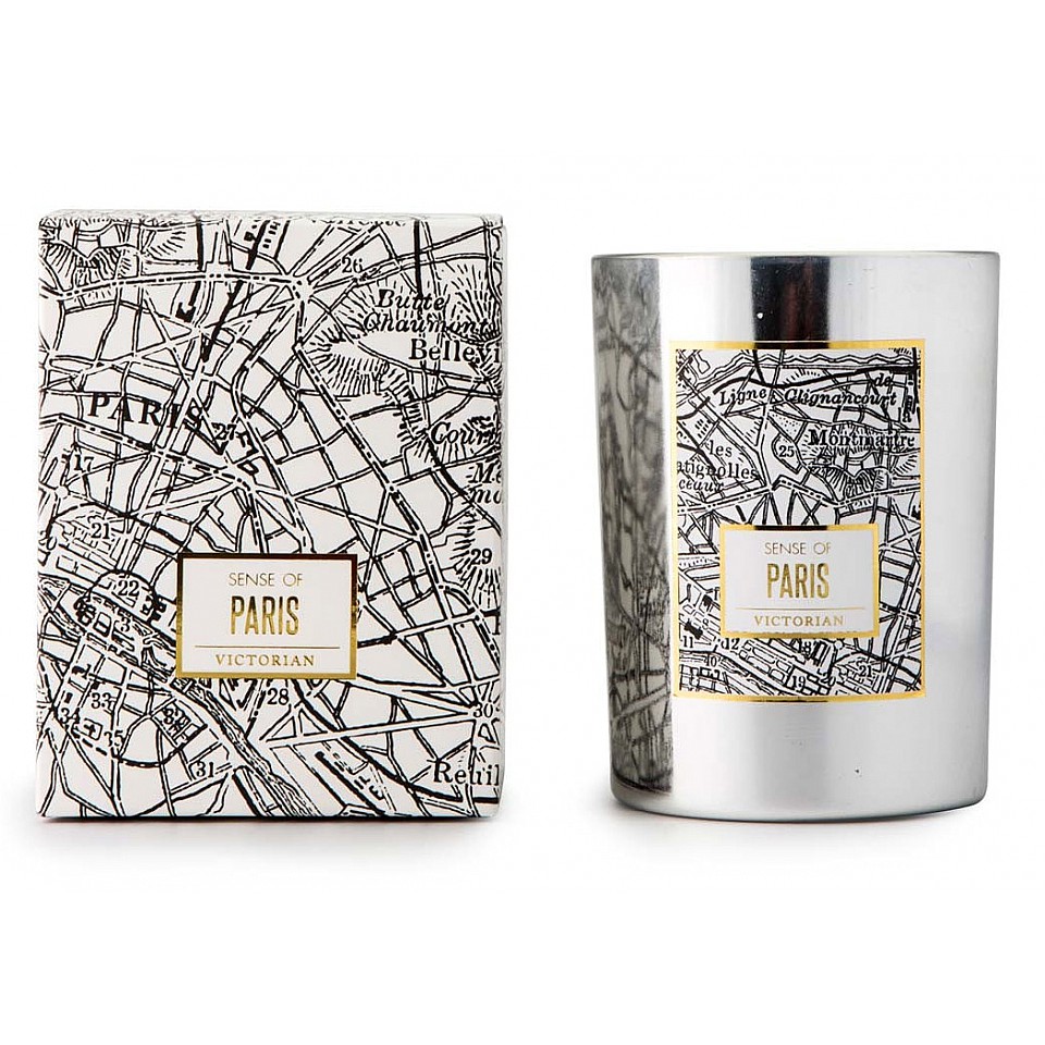 Scented Candle Victorian Maps - Paris