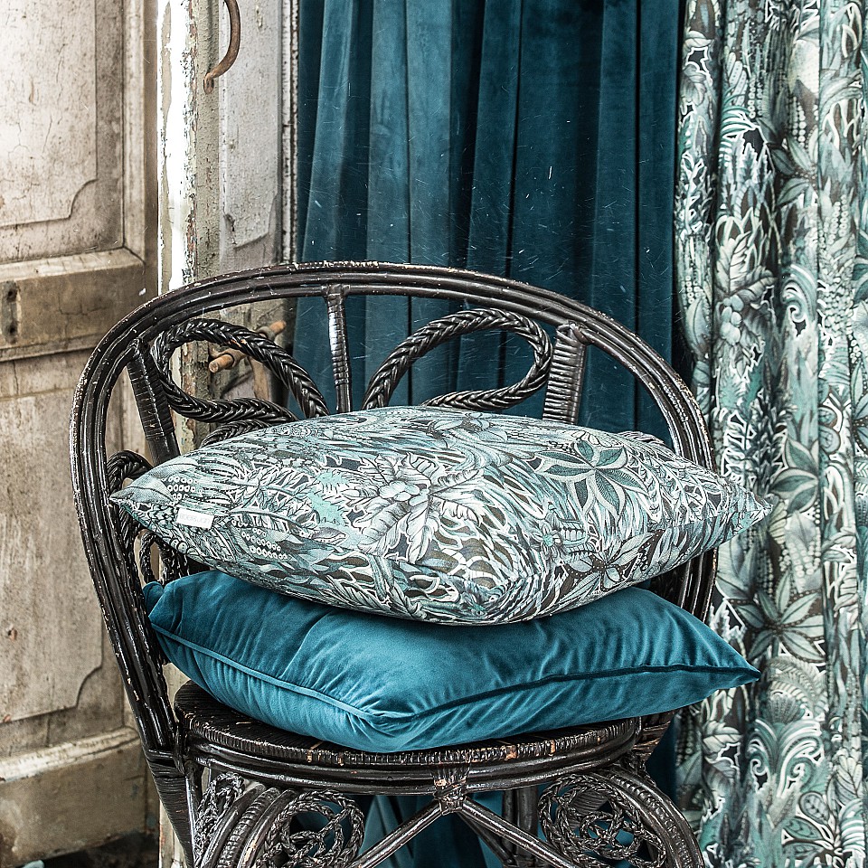 Cushion Cover Foliage - Petrol