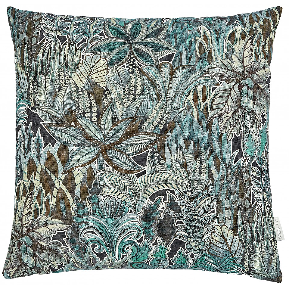Cushion Cover Foliage - Petrol