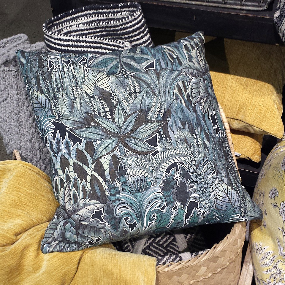 Cushion Cover Foliage - Petrol