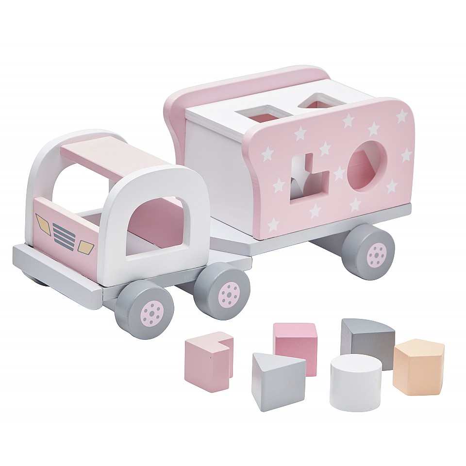 Kinderkonzept Block Sorter Truck - Pink