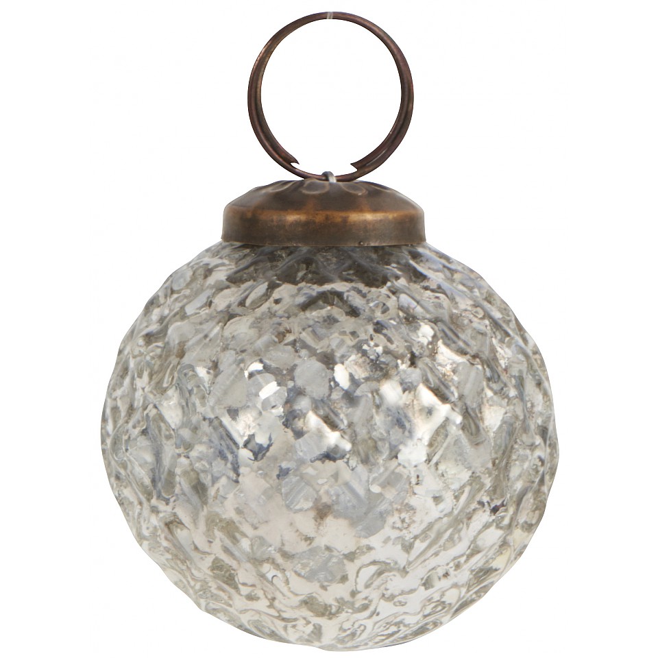 Julgranskula Harlekin Silver - Liten