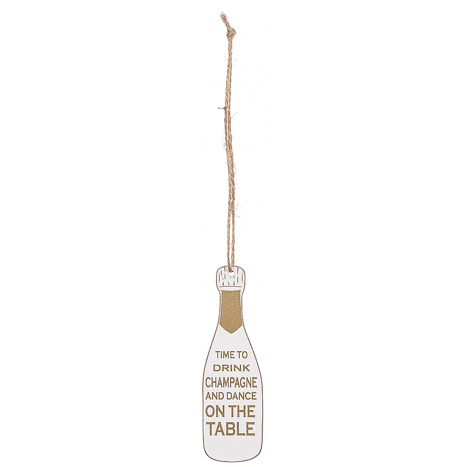 Champagne Bottle Tag Weißer Korken - Zeit, Champagner zu trinken