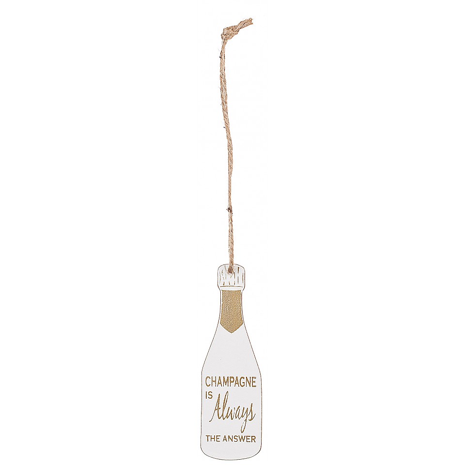 Champagner Bottle Tag Weißer Korken - Champagner ist immer die Antwort